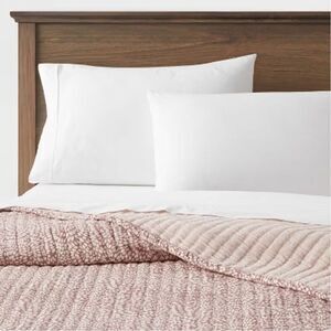 Open Box - Threshold - Full/Queen Boho Reversible Matelasse Swirl Quilt P Purple